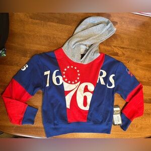 NWT- NBA Philadelphia 76ers Teen Girls M 10-12 Cropped Hoodie Sweatshirt $50